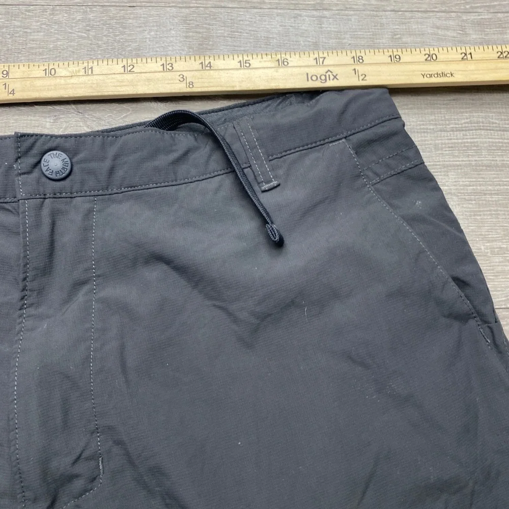 The North Face Pants Convertible Hiking Mens 38 Short Black Nylon Cargo Trekking